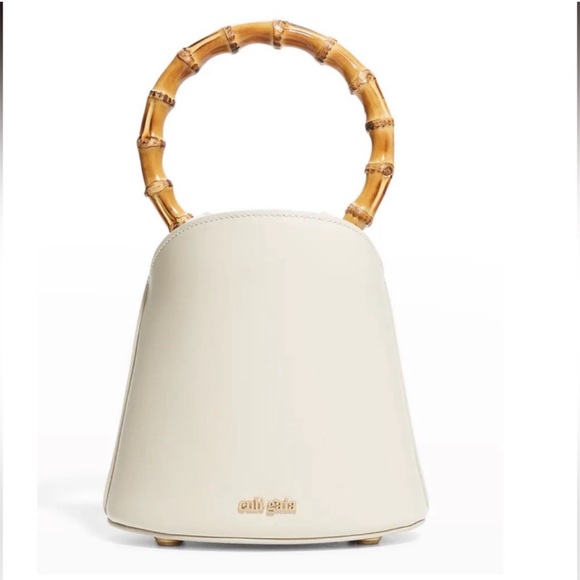 cult gaia Handbags - Cult Gaia Zenda Wooden Top-Handle Crossbody Bag Off White